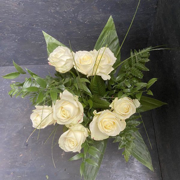 Rosenstrauß in weiß / individuelle Rosenmenge Bild 1